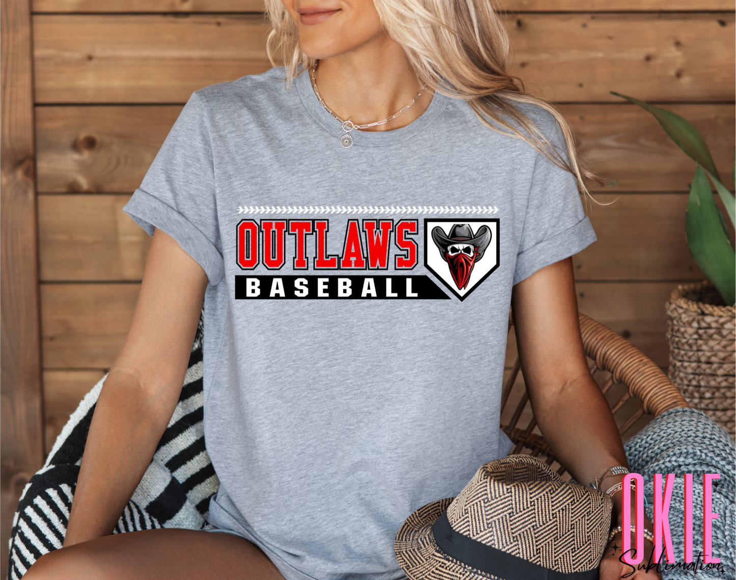 OUTLAWS BASEBALL PLATE WOMEN